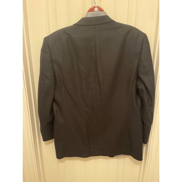 Peerless Couture Mens Black Blazer Jacket 42R Cashmere & Silk Blend Made In Cana - Picture 8 of 13